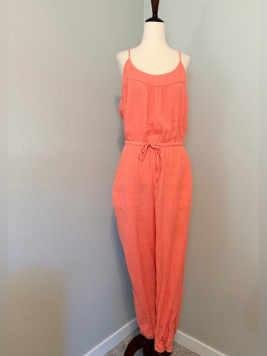 Evereve Pants - Evereve Gemma Cotton Gauze Jumpsuit Coral Pink Size Medium